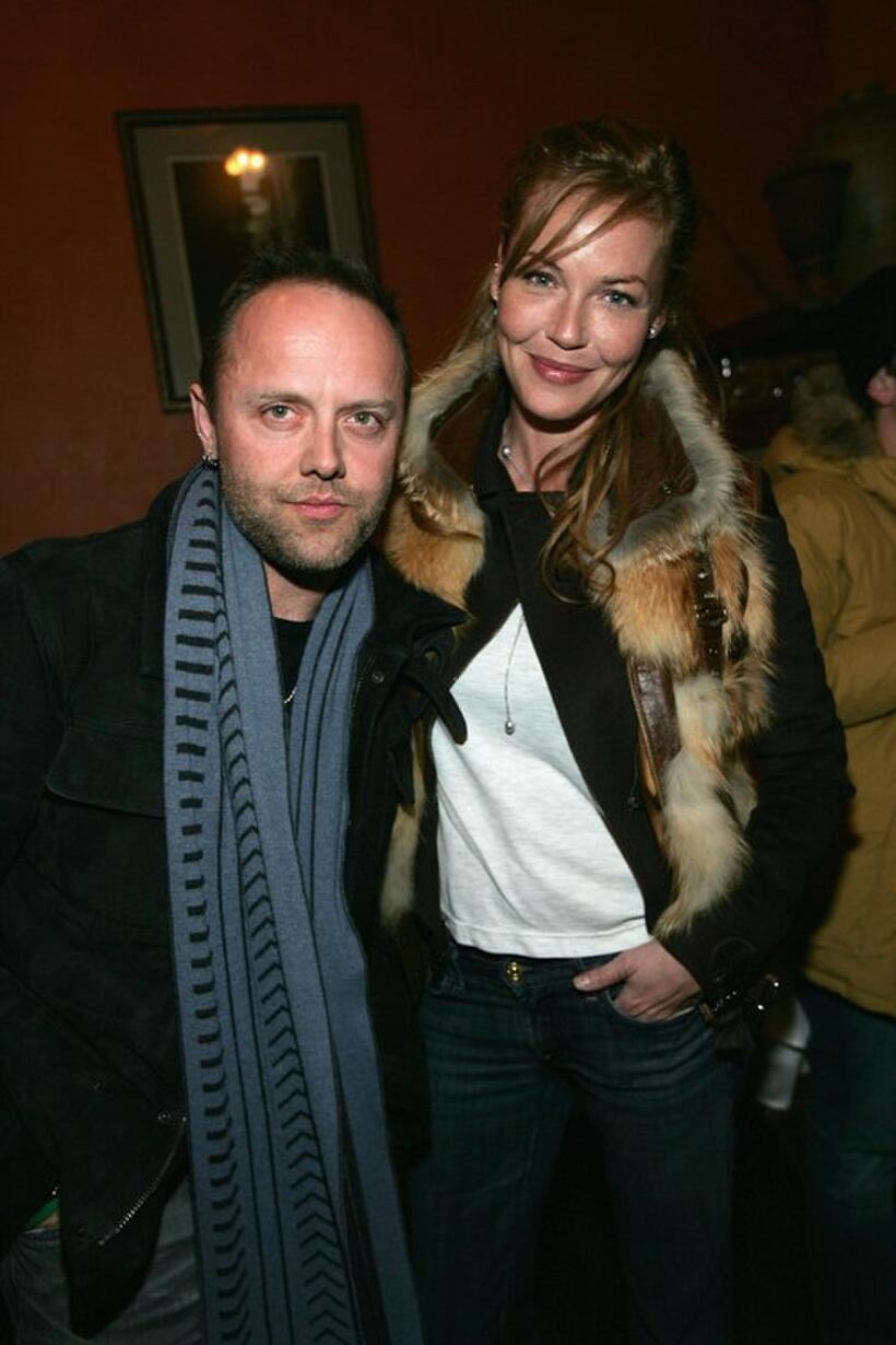 Lars Ulrich and Connie Nielsen at the IFC party during the 2005 Sundance Film Festival.