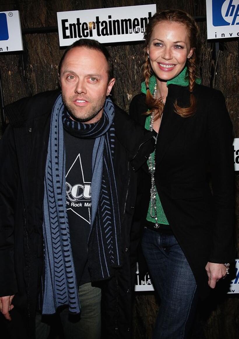 Lars Ulrich and Connie Nielsen at the Entertainment Weekly's Winter Wonderland Sundance Bash.