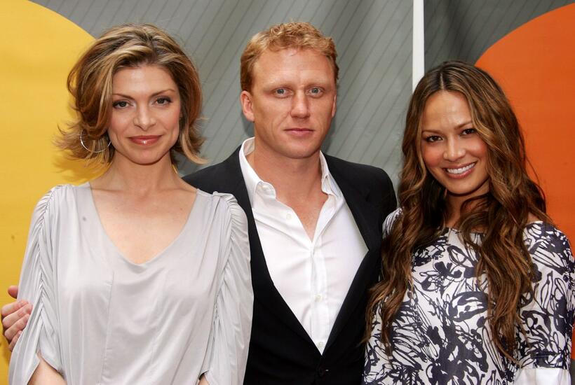 Gretchen Egolf, Kevin McKidd and Moon Bloodgood at the NBC Upfronts.