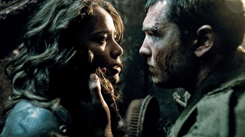 Moon Bloodgood as Blair Williams and Sam Worthington as Marcus Wright in "Terminator Salvation."