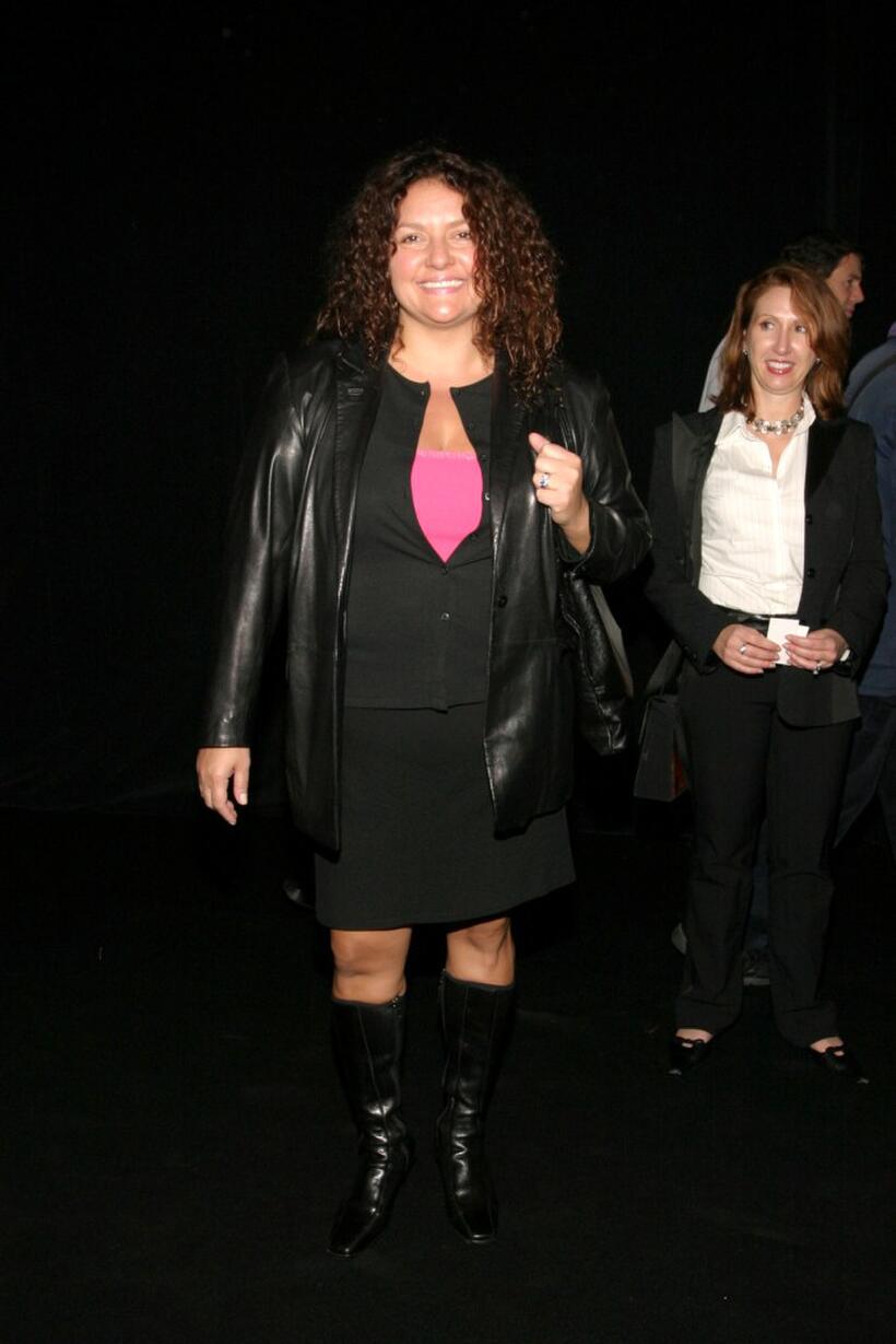 Aida Turturro at the Giorgio Armani Spring/Summer 2005 fashion show.