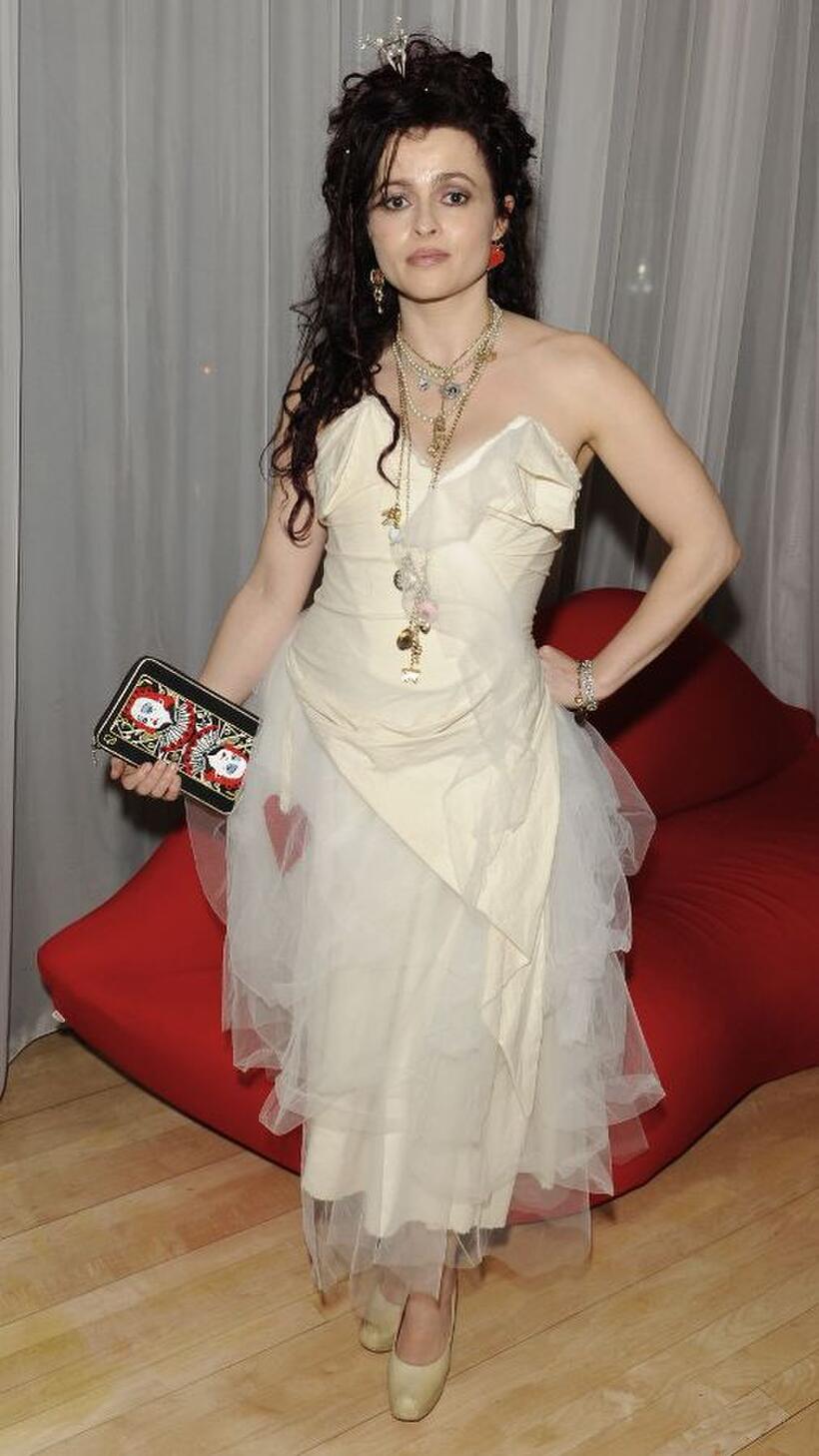 Helena Bonham Carter at the after party of the London premiere of "Alice in Wonderland."