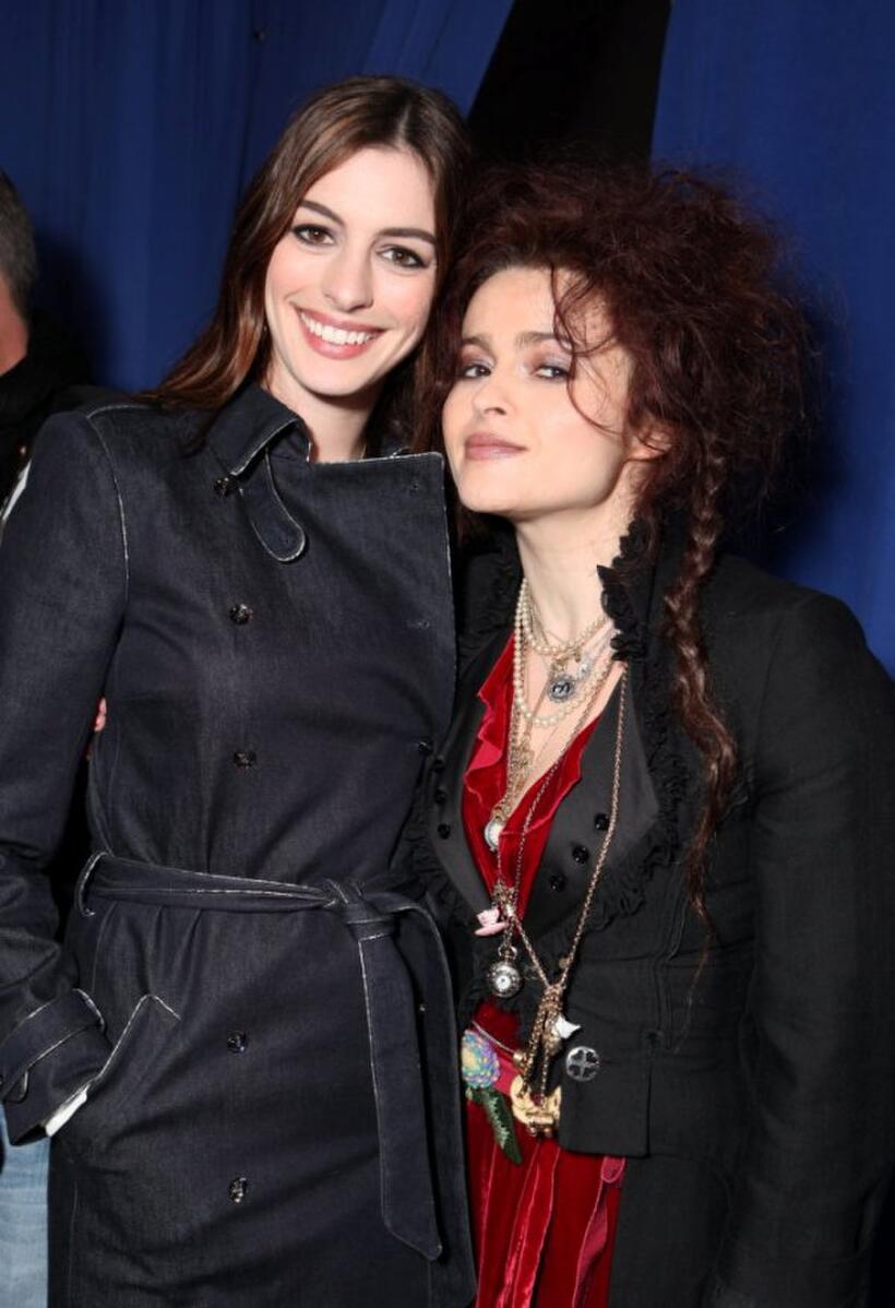 Anne Hathaway and Helena Bonham Carter at the Alice In Wonderland Ultimate Fan Event.
