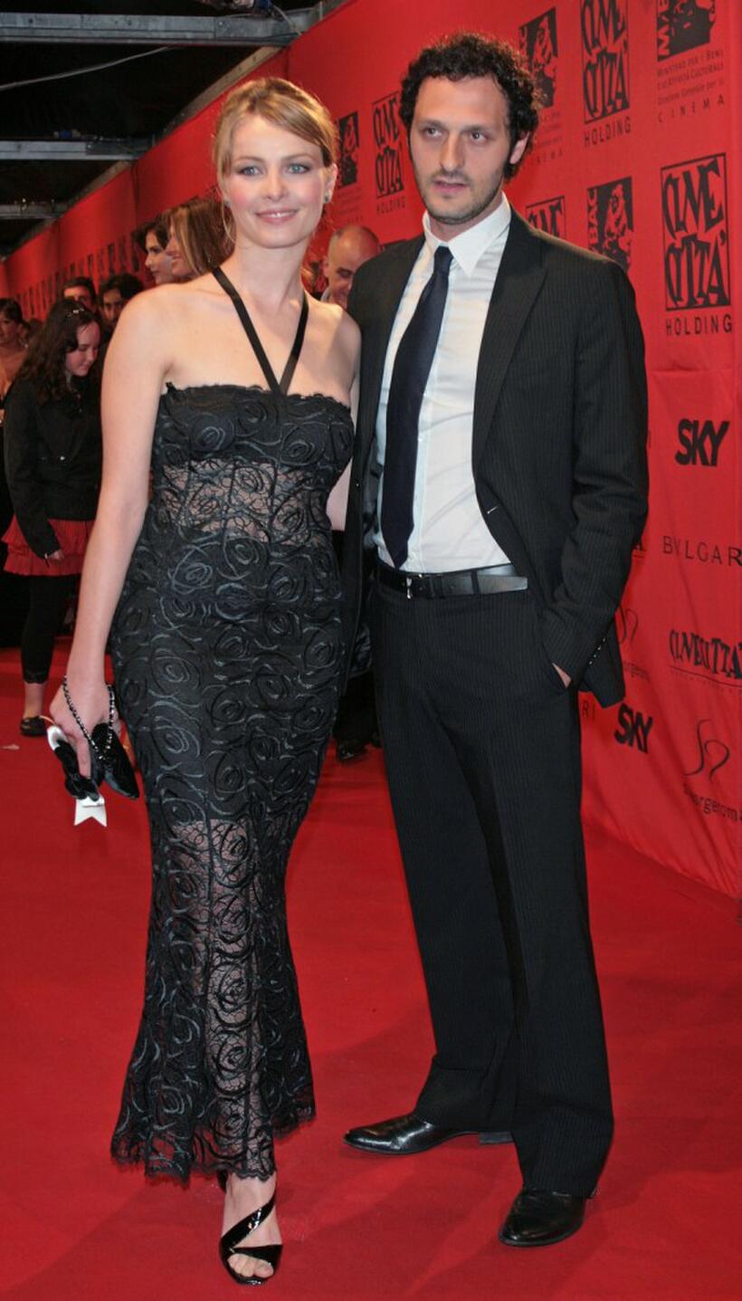 Violante Placido and Fabio Troiano at the 70 years of Cinecitta Studios Party.