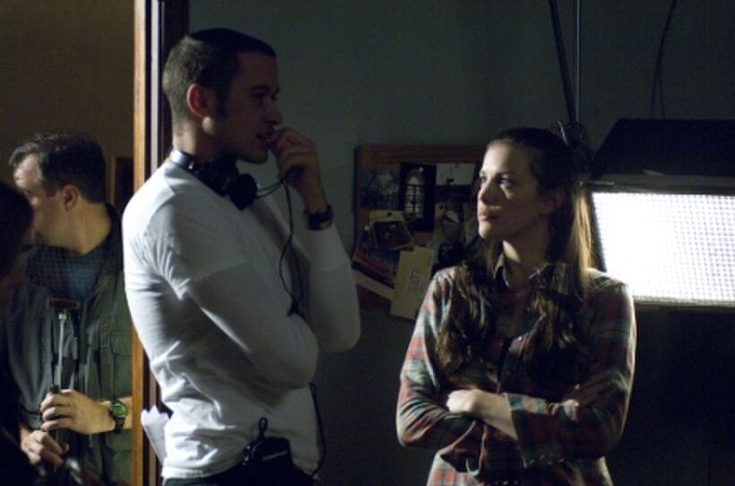 Director Bryan Bertino and Liv Tyler on the set of  "The Strangers."