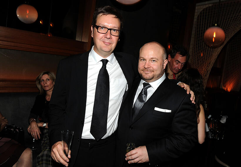 Simon Egan and Gareth Unwin at the after party of the premiere of "The King's Speech."