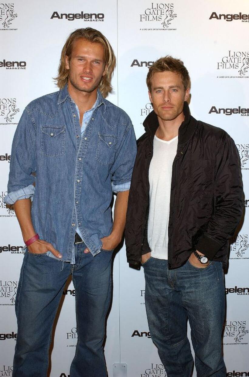 Johann Urb and Ryan Krause at the Angeleno Magazine and Lion Gates Pre-Oscar party.