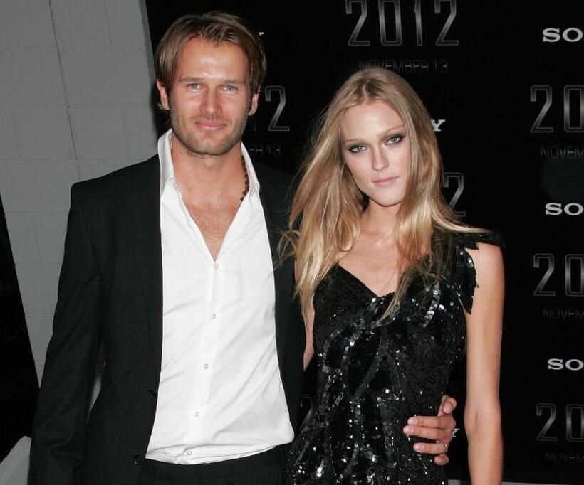 Johann Urb and Erin Urb at the premiere of "2012."