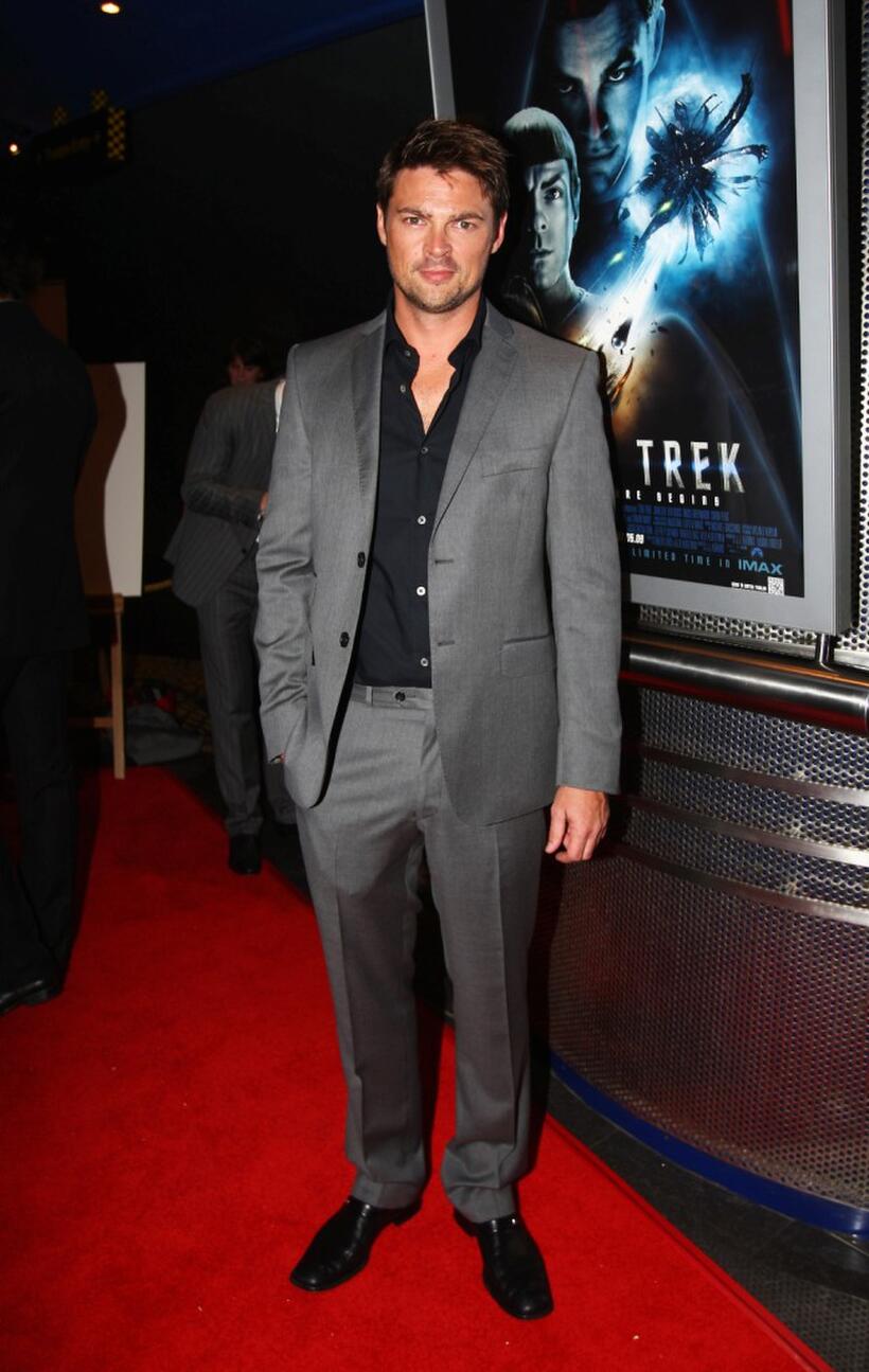 Karl Urban at the premiere of "Star Trek."