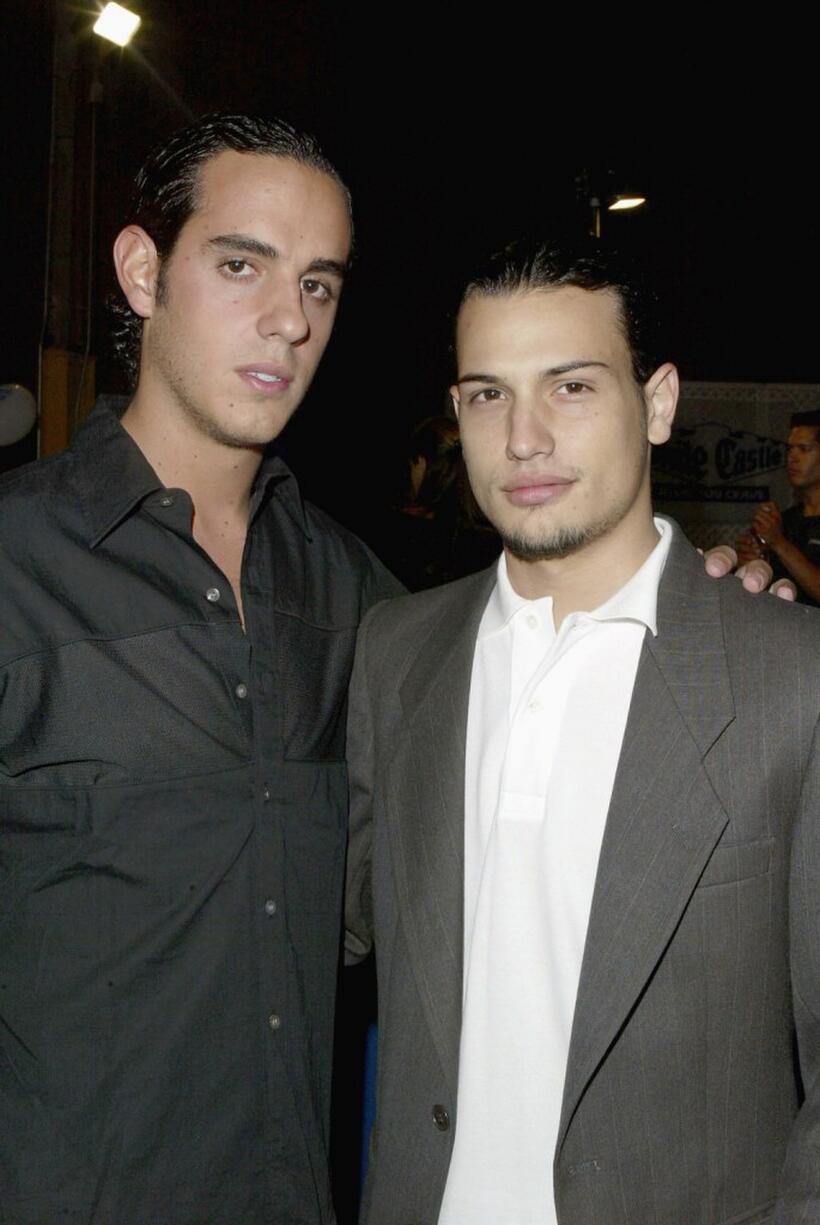 Diego Sanchez and Roberto Urbina at the promotion of "Harold and Kumar go to White Castle."