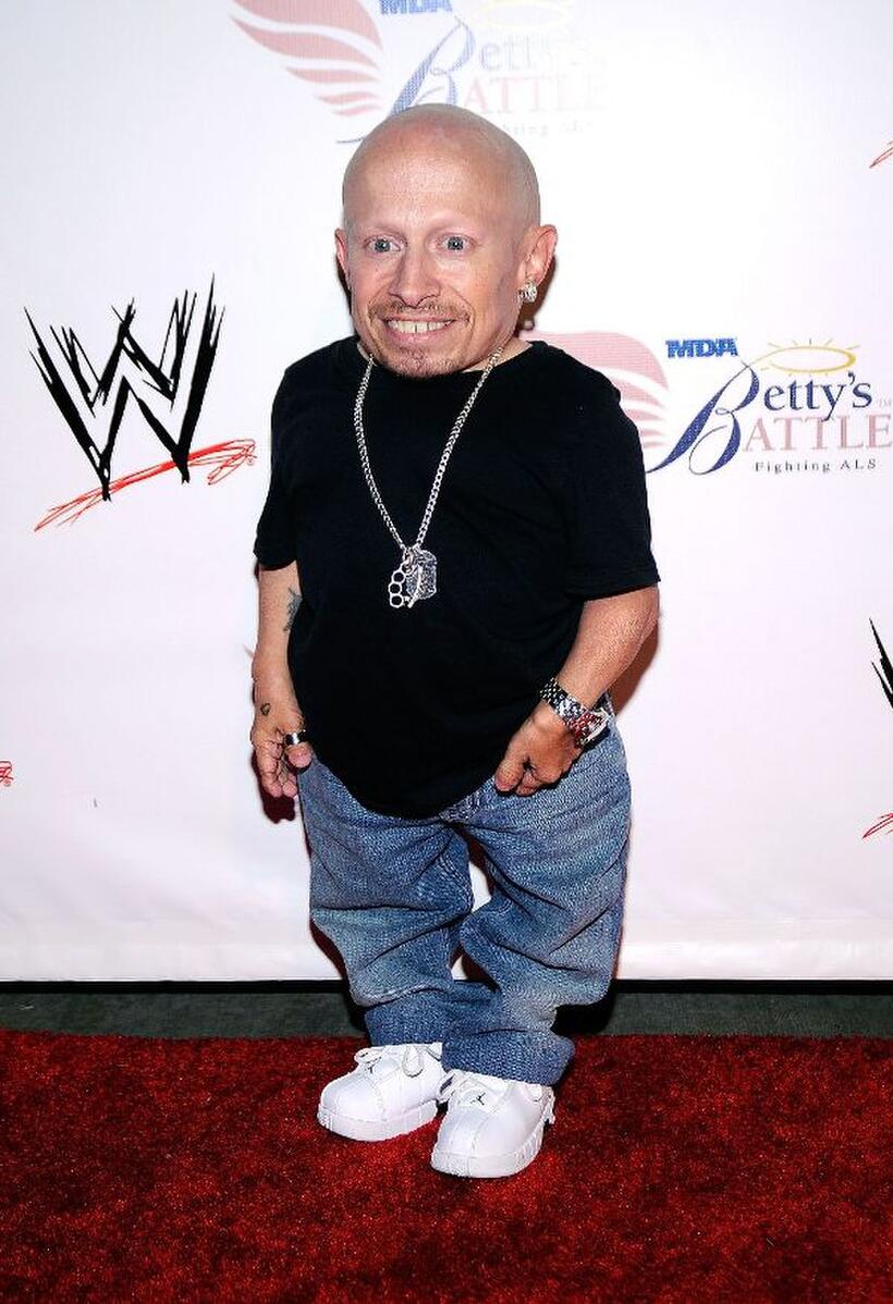 Verne Troyer at the WWE's SummerSlam Kickoff Party.