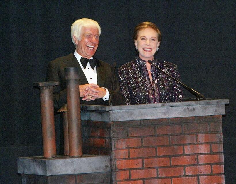 Dick Van Dyke and Julie Andrews at the Disney's "Mary Poppins" 40th Anniversary Edition DVD release party.