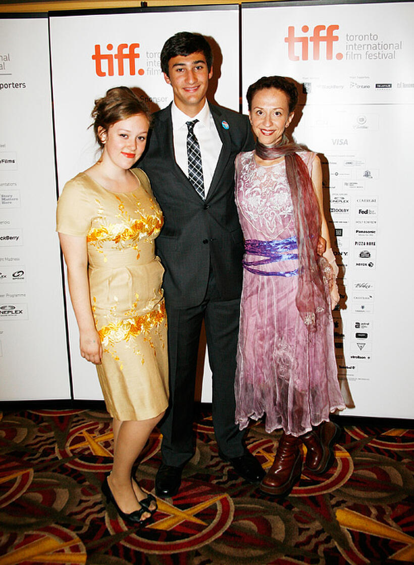 Hallie Switzer, Alexander Gammal and Ingrid Veninger at the Canada premiere of "Modra" during the 35th Toronto International Film Festival.