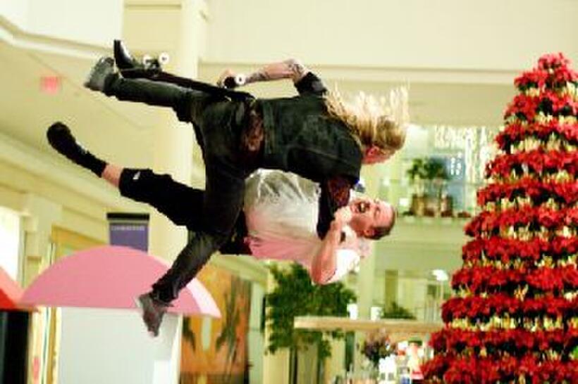 Mike Vallely as Rudolph and Kevin James as Paul Blart in "Paul Blart: Mall Cop."