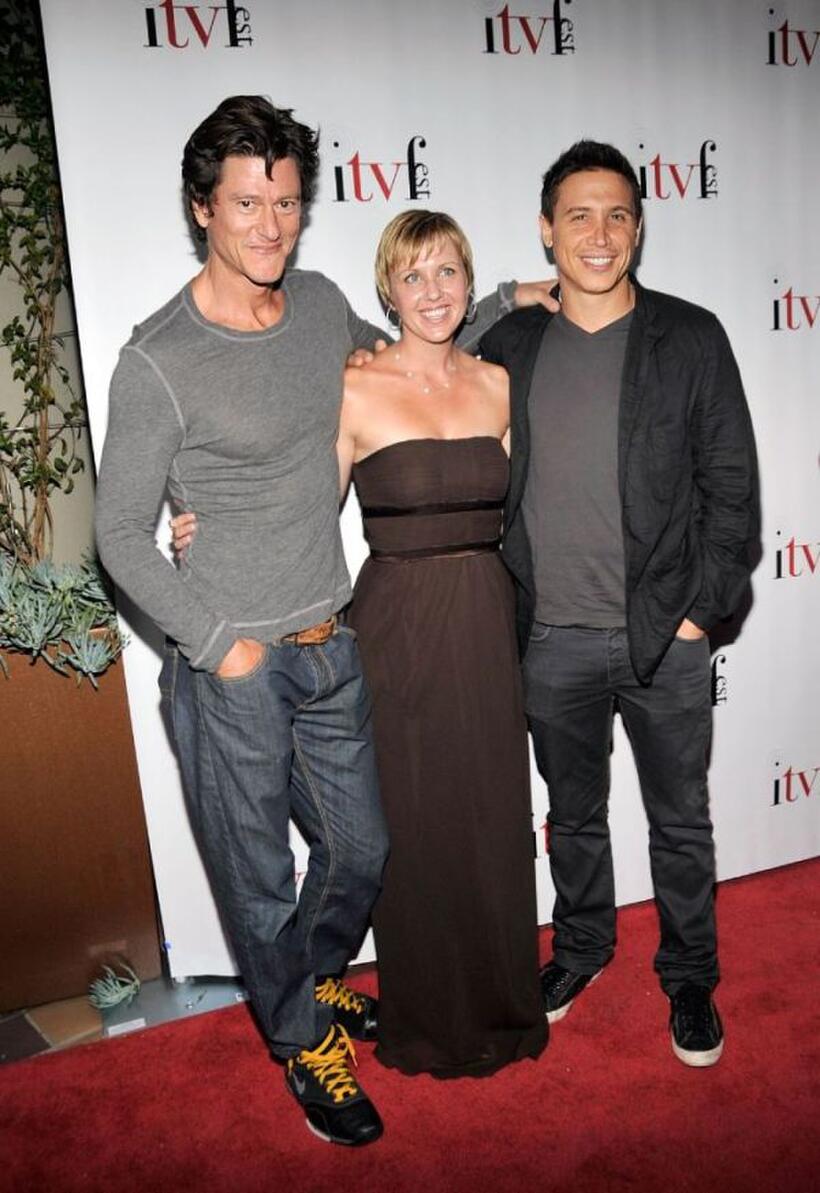 Vincent Ventresca, ITV Festival director Jenny Starnes and Erik Palladino at the 4th Annual Independent Television Festival Opening Night Gala.
