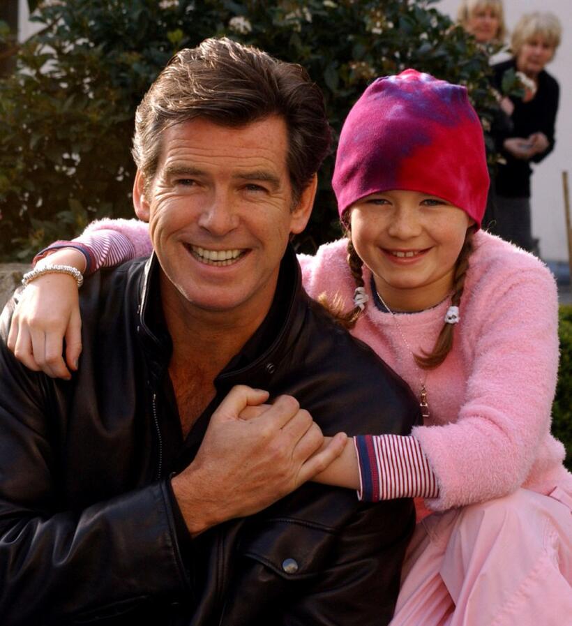 Pierce Brosnan and Sophie Vavasseur at the press conference of "Evelyn."