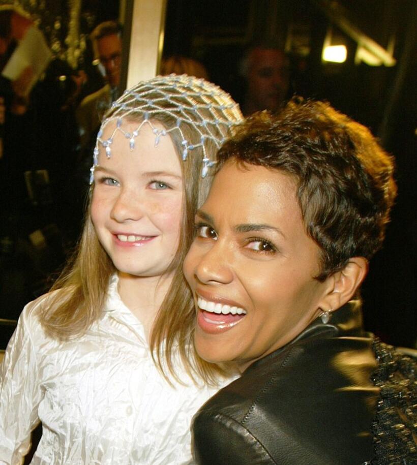 Sophie Vavasseur and Halle Berry at the premiere of "Evelyn."