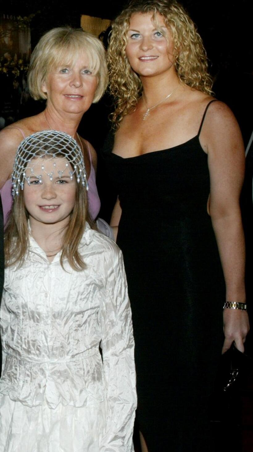 Sophie Vavasseur and Family at the premiere of "Evelyn."