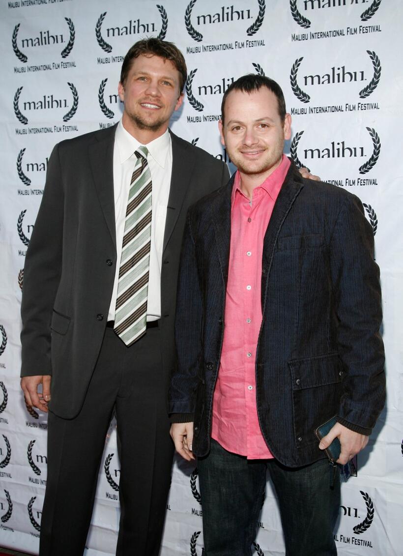 Marc Blucas and Gideon Raff at the 8th Annual Malibu International Film Festival Award Night.