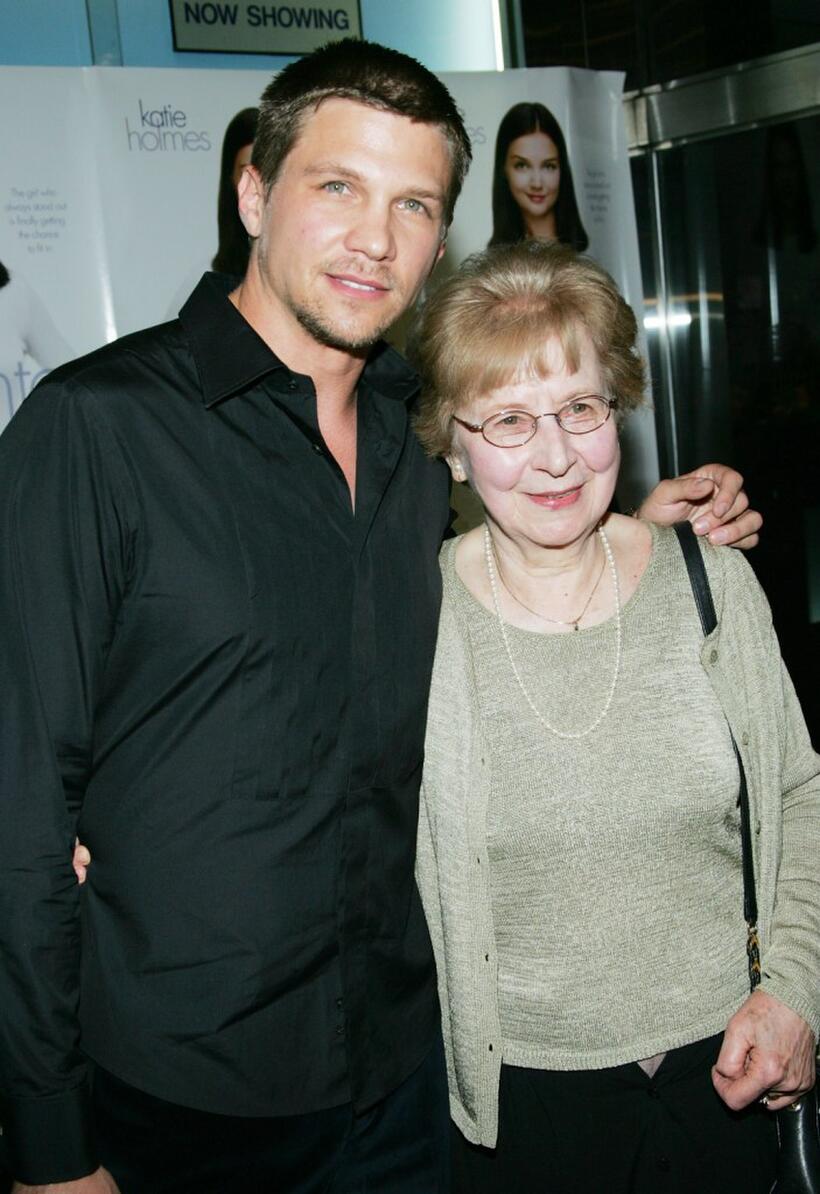 Marc Blucas and his mother at the special screening of "First Daughter."