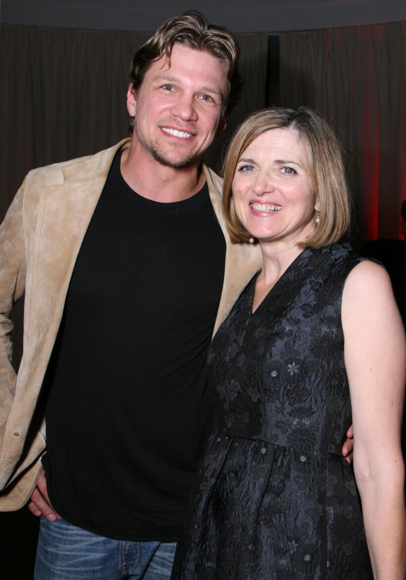 Marc Blucas and Robin Swicord at the after party premiere of "The Jane Austen Book Club."