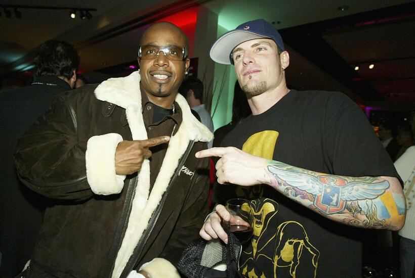 MC Hammer and Vanilla Ice at the WB Television Network's All-Star Winter TCA Party.