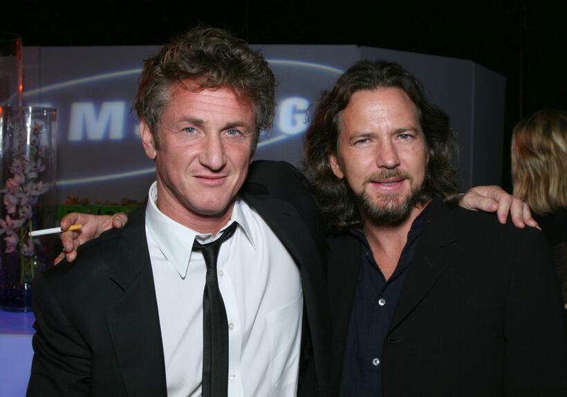 Director Sean Penn and Eddie Vedder at the after party of the Los Angeles premiere of "Into the Wild."