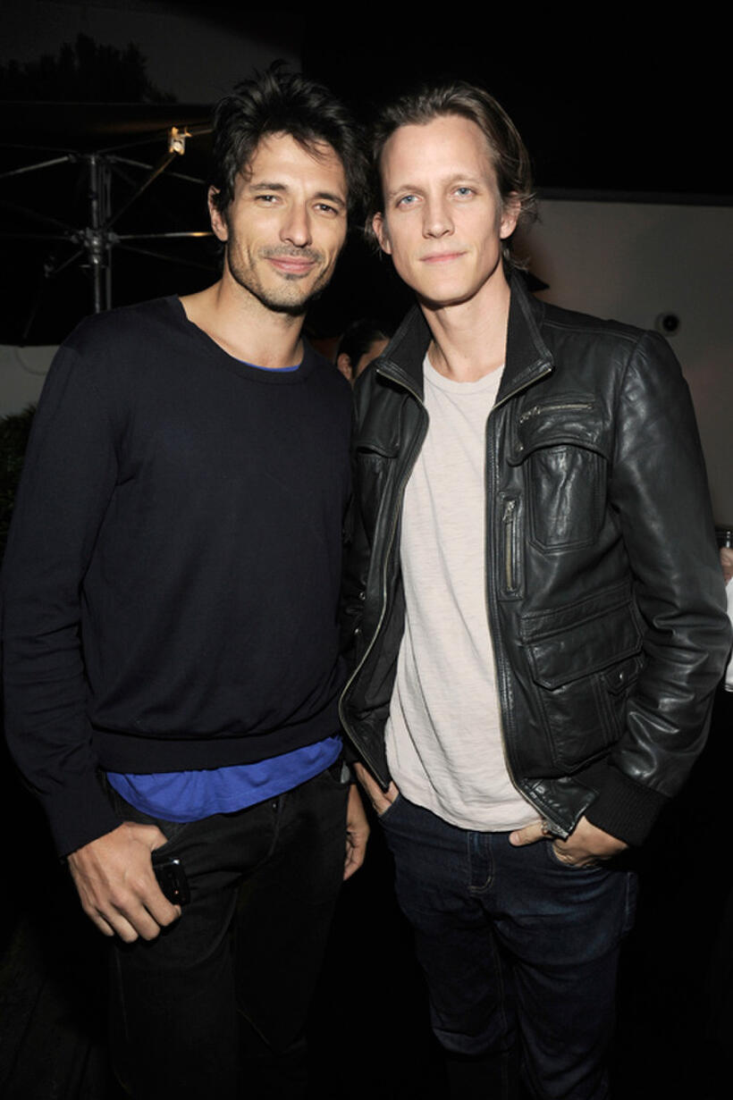 Andres Velencoso and Magnus Berger at the private cocktail and dinner party in Florida.