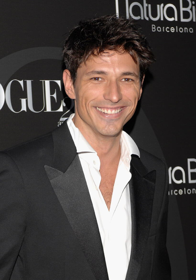 Andres Velencoso at the Vogue Magazine 20th anniversary party in Spain.