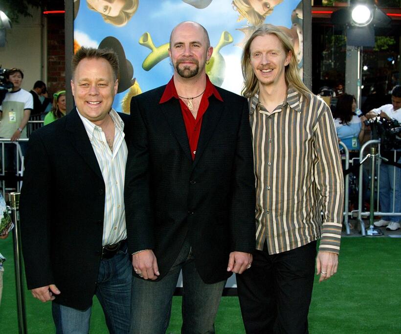 Kelly Asbury, Conrad Vernon and Andrew Adamson at the Los Angeles premiere of "Shrek 2."