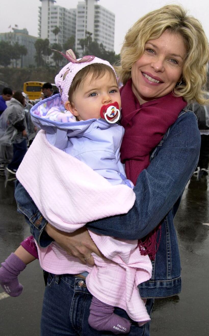 Kate Vernon and daughter at the "International Day Of The Child."