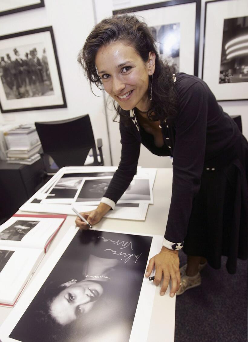 Indira Varma at the private view of "Off Stage: The RADA Centenary Portraits."