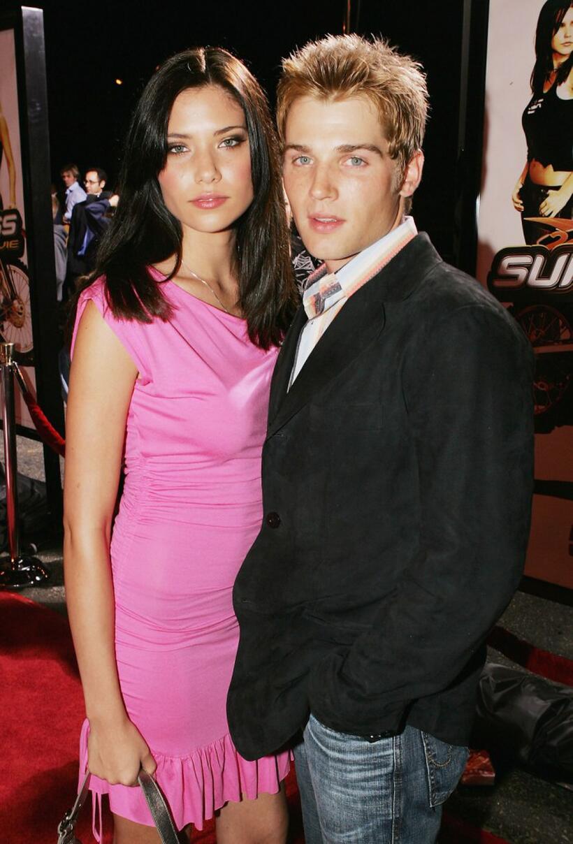 Mike Vogel and his wife Courtney at the premiere of "Supercross: The Movie."