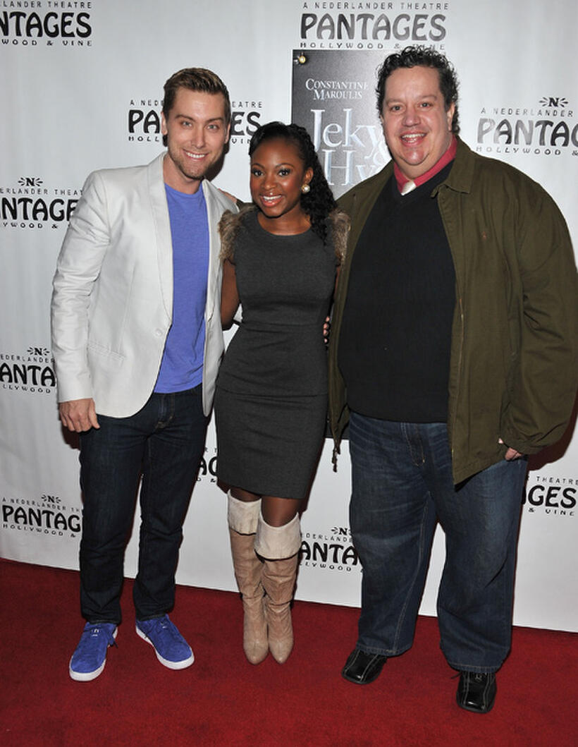 Singer Lance Bass, Naturi Naughton and Paul Vogt at the pre-Broadway opening night and party of "JEKYLL & HYDE."
