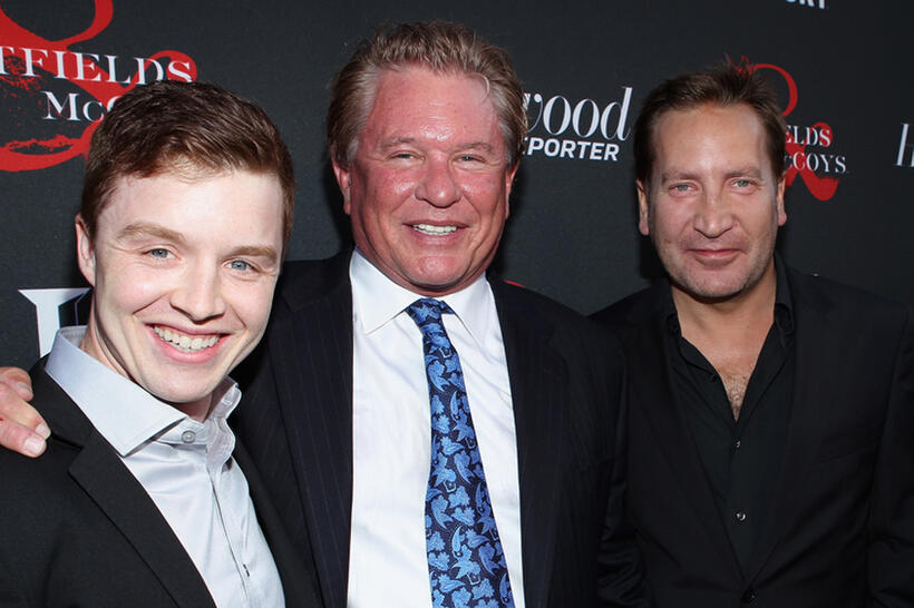Noel Fisher, Tom Berenger and Ronan Vibert at the Hollywood Reporter & The History Channel premiere of "Hatfields & McCoys" in California.