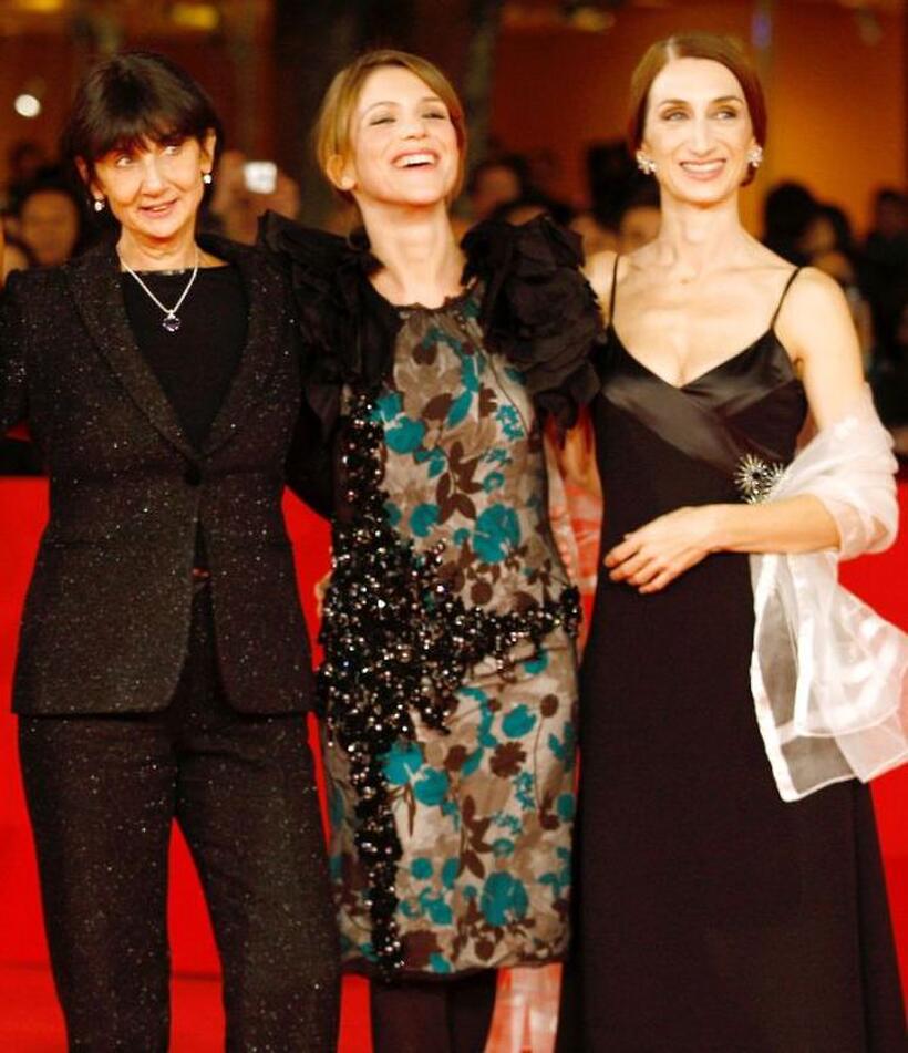 Donatella Maiorca, Isabella Ragonese and Giselda Volodi at the premiere of "Viola Di Mare" during the 4th Rome International Film Festival.