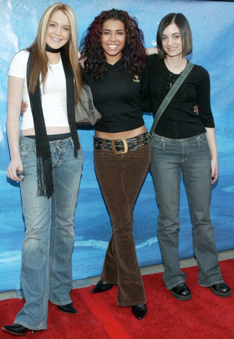 Lindsay Lohan, Christina Vidal and Haley Hudson at the premiere of "Treasure Planet."