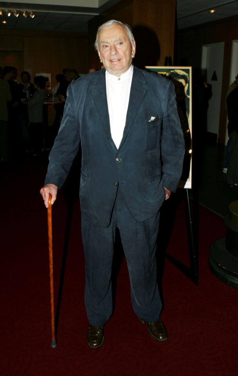 Gore Vidal author at the Academy of Motion Picture Arts and Sciences Centennial tribute to Oscar-winning actress Greta Garbo.