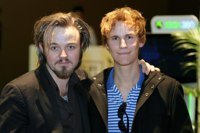 Matthew Newton and Rhys Wakefield at the "Stuff That Rocks" Gift Villa.