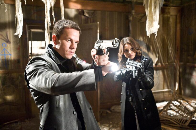 Mark Wahlberg as Max Payne and Mila Kunis as Mona Sax in "Max Payne."