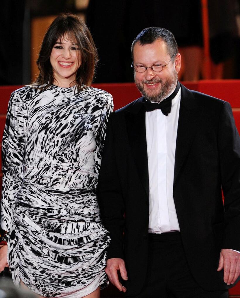 Charlotte Gainsbourg and Lars von Trier at the premiere of "Antichrist" during the 62nd International Cannes Film Festival.