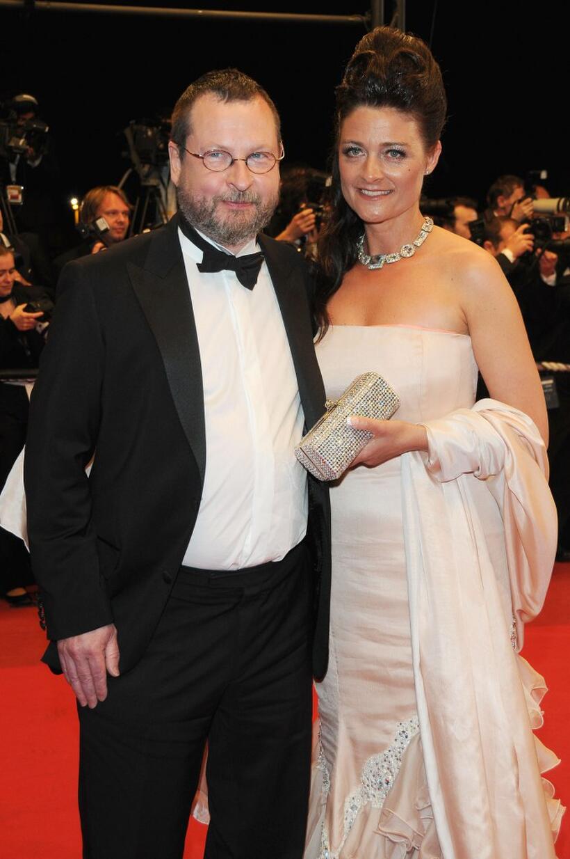 Lars von Trier and Bente Froge at the premiere of "Antichrist" during the 62nd International Cannes Film Festival.