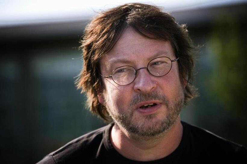 Lars von Trier at the Copenhagen International Film Festival press conference of "The Boss of it All".