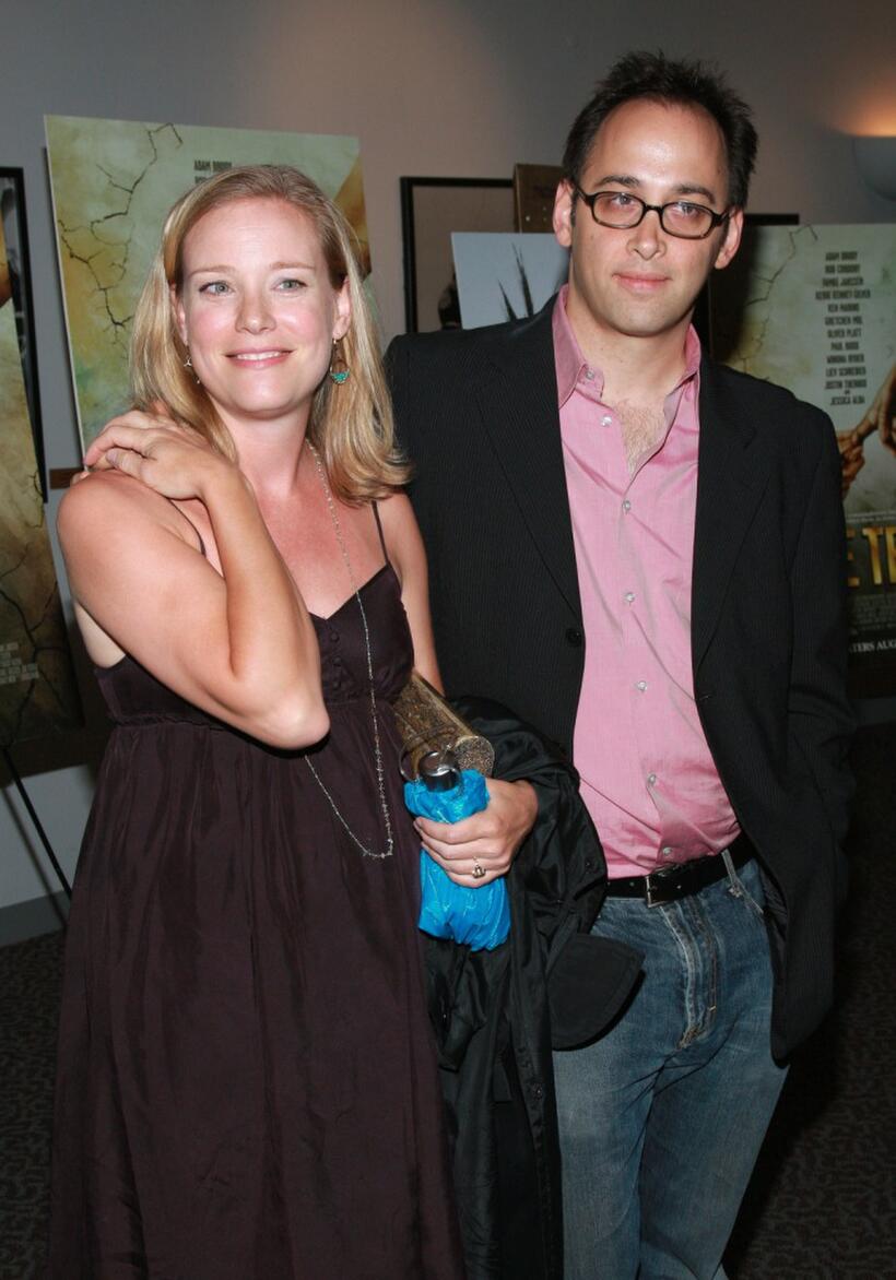 Zandy Hartig and her husband David Wain at the premiere of "The Ten."