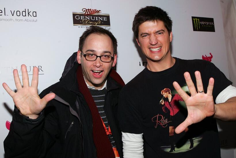 David Wain and Ken Marino at the premiere party of "The Ten" during the 2007 Sundance Film Festival.