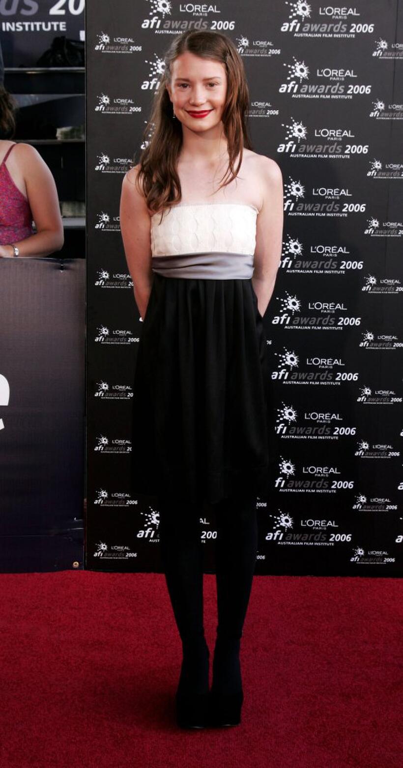 Mia Wasikowska at the L'Oreal Paris 2006 AFI Awards.