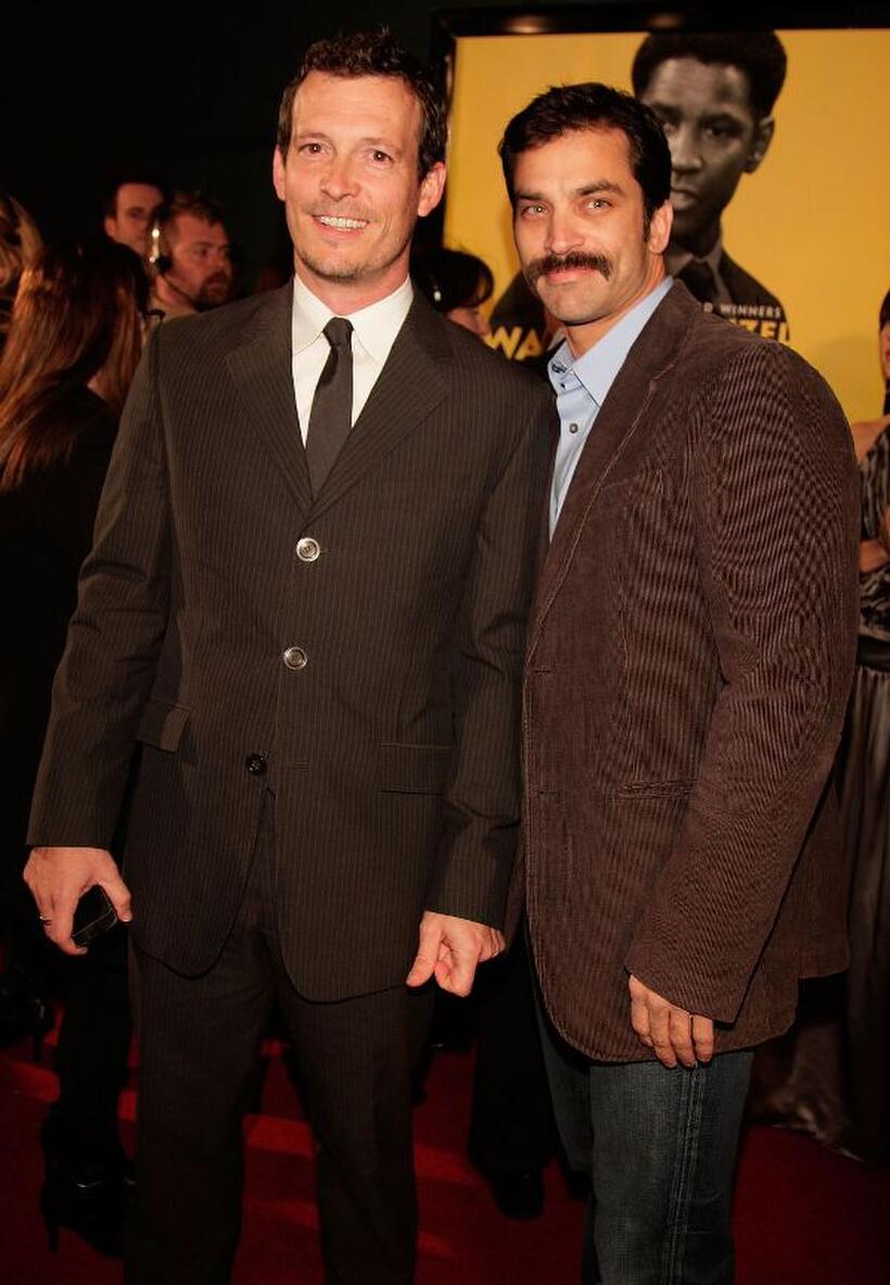 Jackson Walker and Jonathon Schaech at the premiere of "The Great Debaters."