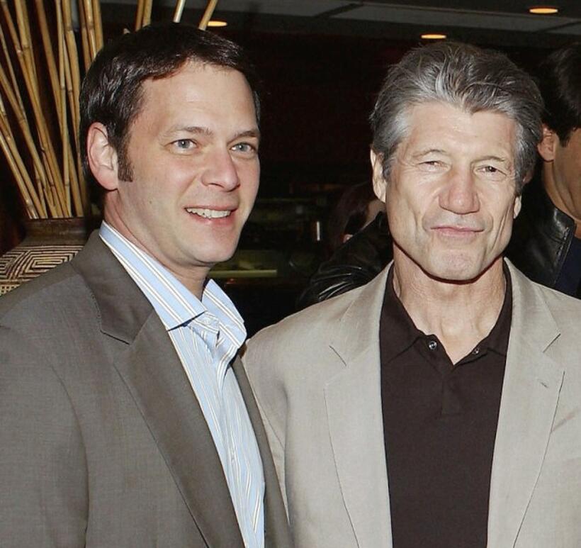 Jeff Gaspin and Fred Ward at the after party of the premiere of "10.5."