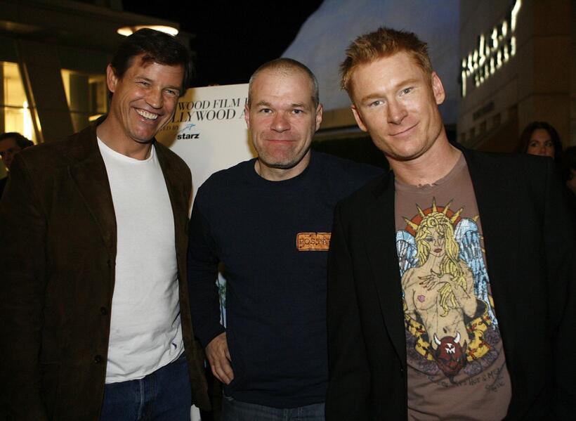 Michael Pare, director Uwe Boll and Zack Ward at the 2007 Hollywood Film Festival premiere of "Postal."