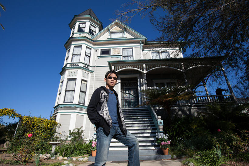 James Wan on the set of "Insidious: Chapter 2."